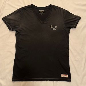 True Religion Men’s large black vneck shirt